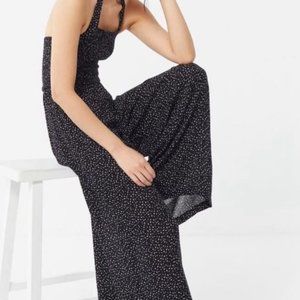 Urban Outfitters Smocked Halter Wide Leg Jumpsuit